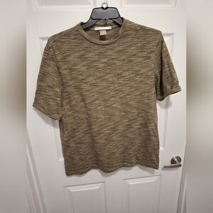 Perry Ellis Olive Green Men's Shirt 100% Cotton